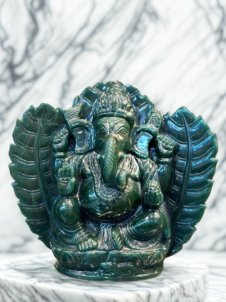 Jade Leaf Ganesh