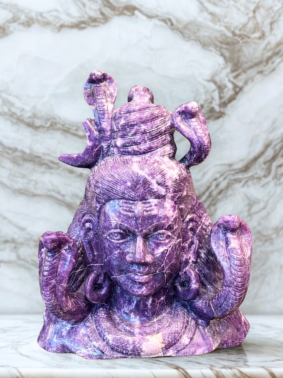 Amethyst Shiva Bust
