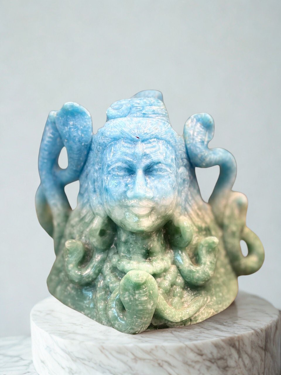 Fluorite Shiva Bust
